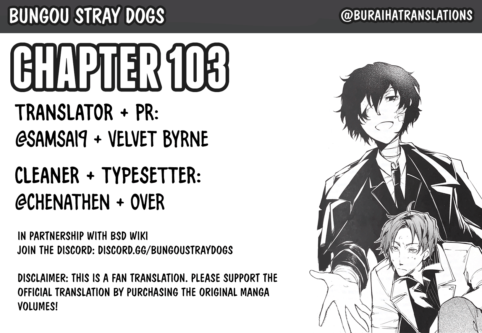 Bungou Stray Dogs, Chapter 103 image 01